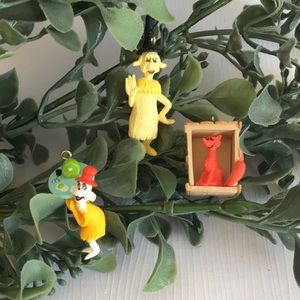 NIB Vintage 2000 Green Eggs and Ham Miniature Hallmark Keepsake Ornaments